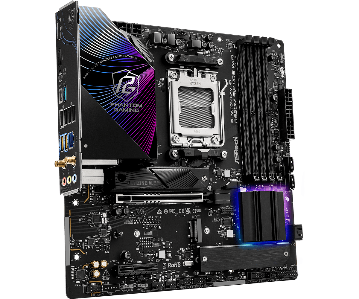 ASROCK B850M Riptide WiFi جديد - مراجعة X870E Atx Motherboard وسعره